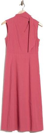 Theory Linen Blend Midi Dress in Garden Rose at Nordstrom Rack, Size 16