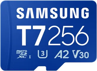 Samsung Tarjeta De Memoria Microsd T7 De 256 Gb Para Smartphones, Tablets Y Consolas Port&aacute;tiles