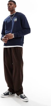 Parlez Clothing Planter - Felpa girocollo blu navy con logo