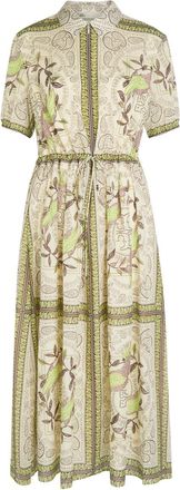 Tory Burch Printed Silk and Cotton-blend Midi Shirt Dress - Mint - XL (UK16 / XL)