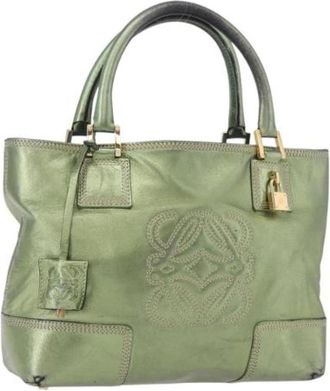 Loewe Pre-owned Hand Bag - Dames - Vintage Handtas - Groen - ONE Size - Leer - Vintage