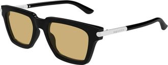 Alexander McQueen Am 0519S Zonnebril - Heren - Zonnebrillen - Zwart - 52 MM - Nylon - Accessoires