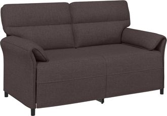vidaXL Sof&aacute; De 2 Plazas 2 Plaza Marr&oacute;n Oscuro 158 X 83 X 95 Cm Tela Vidaxl