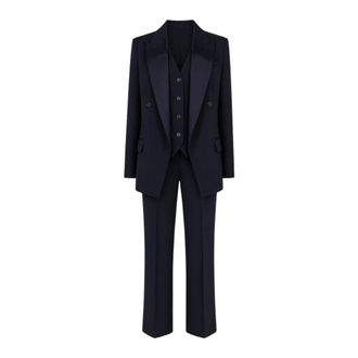 Max Mara Traje de tres piezas a medida - Jackets - Mujer - Azul - M