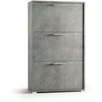 Terraneo Terraneo - scarpiera grigia con 3 ante, 67x28x112 cm