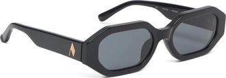 The Attico x Linda Farrow geometric sunglasses - Black