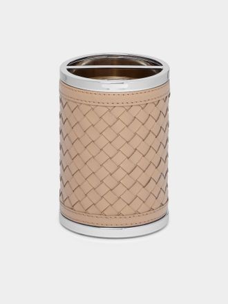 Riviere Woven Leather Toothbrush Holder