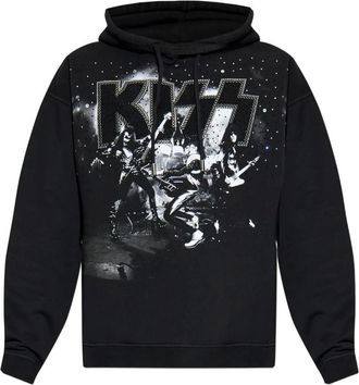 Dsquared2 Kiss Relax Fit Hoodie - Heren - Hoodies - Zwart - 2XL - Hoodies & sweatvesten