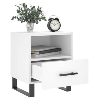 Berkfield Home Modern Bedside Cabinets 2 pcs White 40x35x47.5 cm Engineered Wood