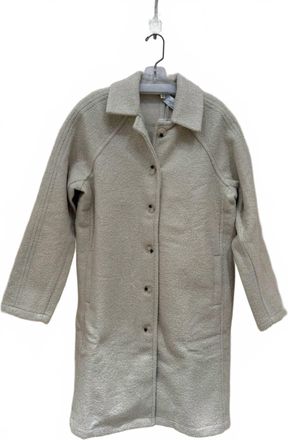 Hem & Thread Womens Textured Tailored Coat In Ecru