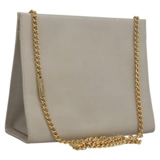 Ferragamo Tweedehands leren schoudertassen - Dames - Pre-owned - Beige - Maat: ONE Size Leer