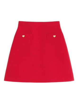 Valentino Garavani Red Silk Skirt
