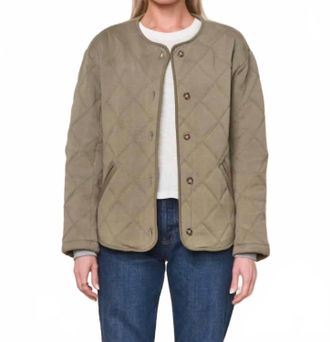 Stateside Quilted Hooded Jacket In Thyme