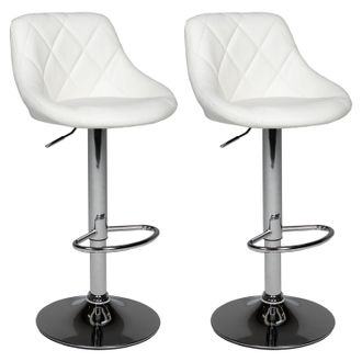Happy Garden Juego De 2 Taburetes De Bar Blancos Jasper
