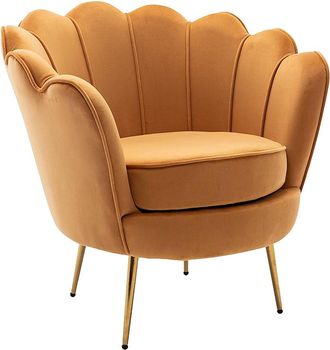 Pascal Morabito Sill&oacute;n de terciopelo DANDELION - Amarillo mostaza de Pascal Morabito