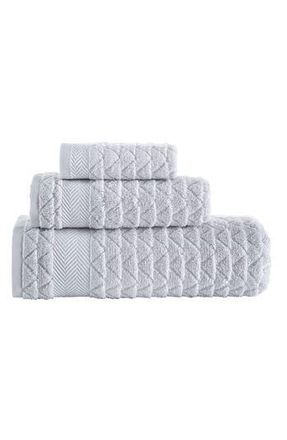 Brooks Brothers Herringbone 3-Piece Towel Set in Silver at Nordstrom Rack