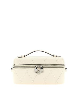 Tory Burch Light Cream Charlie Vanity Mini Crossbody Bag
