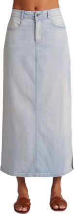 Bella Dahl Side Slit Skirt In Ocean Mist Wash