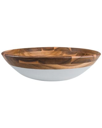 Lipper International Large Acacia Bowl With Lacquer Bottom