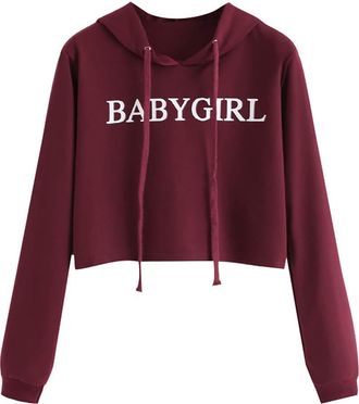 Generic Today Deals of The Day Clearance Women Tunic Tops Plus Size Womens Long-Sleeved Sweatshirt Casual Blouse O-Neck Hooded Letter Print Top T Friday Black