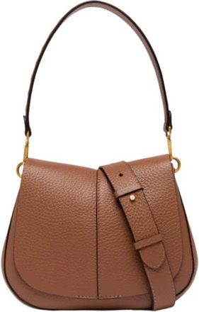 Gianni Chiarini Helena Round Shoulder Bag - Dames - Schoudertassen - Bruin - ONE Size - Leer - Tassen