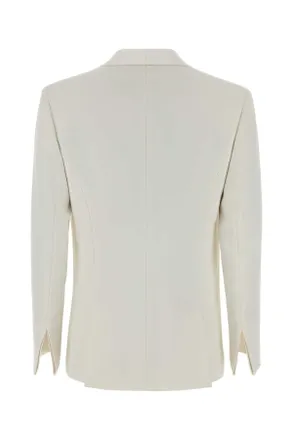Giorgio Armani Silk Cady Blazer - White