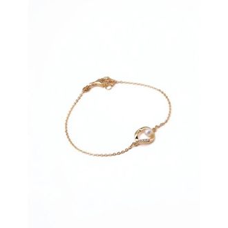 Pandora Organisch gevormde Pav&eacute; Cirkel & Gekweekte Parels Armband - Dames - Armbanden - Geel - ONE Size - Accessoires