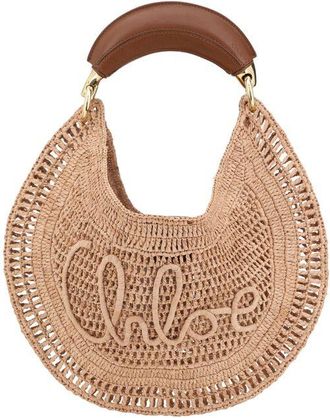 Chlo&eacute; Beige Raffia Shoulder Womens Bag