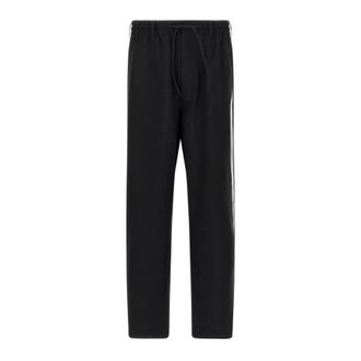 Yohji Yamamoto Pantalones Deportivos Uniforme 3 Rayas - Trousers - Hombre - Negro - L