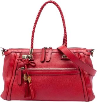 Gucci Pre-owned Handbags, female, Red, Size: ONE SIZE Pre-owned Bella Satchel