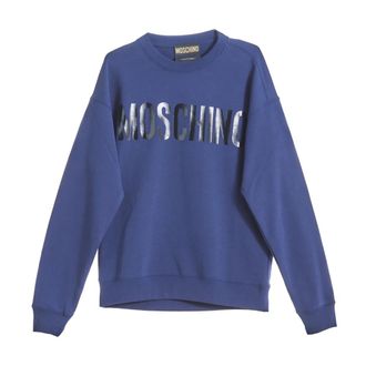 Moschino Heren, Sweatshirts & Hoodies, Blauw, Maat: XL Katoen