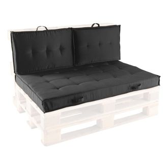 Oviala Cojines para paletas acolchados en gris