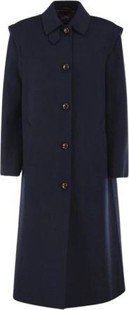 Max Mara Wksgessati Jas - Dames - Mantel - Blauw - M - Katoen - Jassen