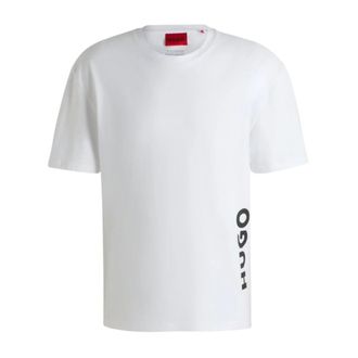 HUGO BOSS Tops, Heren, Wit, 2Xl, Katoen, TShirt MC coton