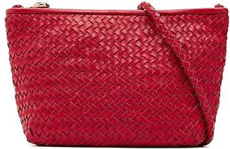 Madewell Woven Crossbody W Zip Cross Body Womens Handbags Scarlet, Leather