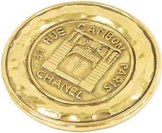 Chanel Pre-owned Jewellery, female, Yellow, Size: ONE SIZE Pre-owned Vintage Medallion