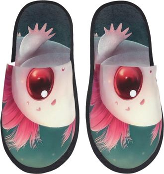 Generic Whimsical Axolotl Unisex Slippers Cosy Shoes Warm House Shoes For Outdoor Indoor Winter L