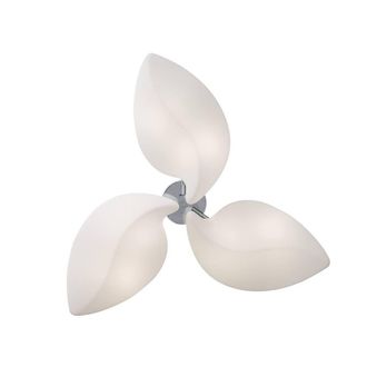 Netlighting Natura Semi Flush 6 Light E27 Indoor Polished ChromeOpal White in Grey