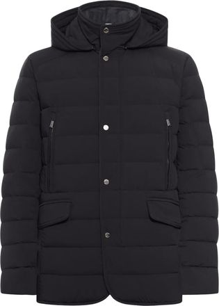 Moorer Giacca trapuntata con cappuccio - Nero