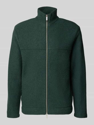 Selected Regular Fit Cardigan aus reinem Woll-Boucl&eacute; Modell NEALY in Dunkelgruen, Gr&ouml;&szlig;e XL