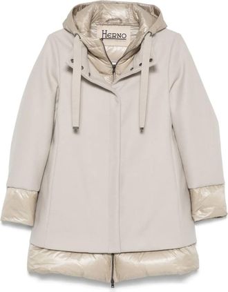 Herno Flared Padded Wool Coat Clothing