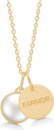 Frk. Lisberg Accessoires, Dames, Geel, M, Parelketting met Farmor Charme