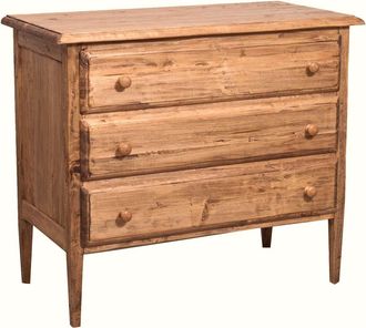 Biscottini International C&oacute;moda De Estilo Country De Madera Maciza De Tilo Acabado Con Efecto Natural 100x48x95 Cm
