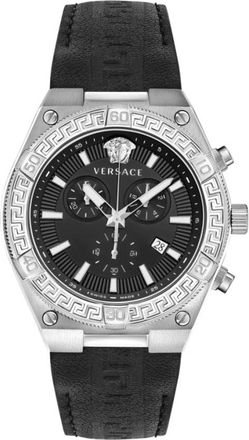 Versace Sporty Greca Chrono - Heren - Horloges - Zwart - ONE Size - Accessoires