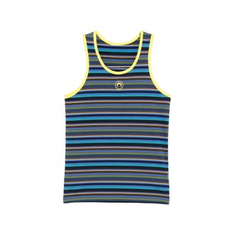 Marine Serre Striped Logo Tank Top