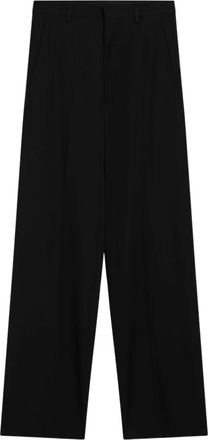 Balenciaga Grote Tailored Broek - Dames - Wijde Broeken - Zwart - S - Wol - Broeken