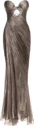 Maria Lucia Hohan Kleedjes, Dames, Grijs, S, Zephyra Strapless Maxi Jurk