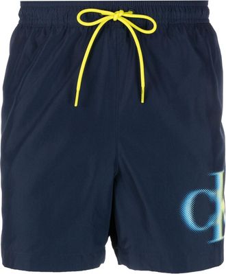 Calvin Klein logo-print swim shorts - men - Recycled Polyester/Recycled Polyester - S - Blue