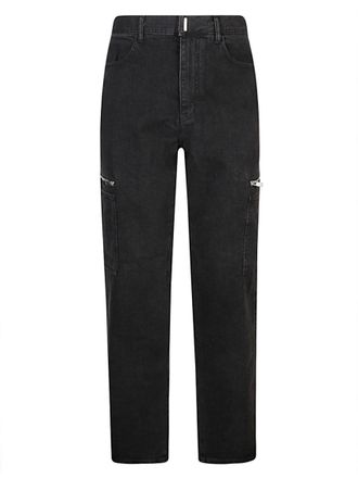 Givenchy Black stretch denim cargo jeans