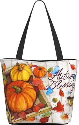 AOOEDM Autumn Pumpkins Cardinal Ladies Shopping Bag 13x11x7in.The Perfect ValentineS Day Gift.It Is The Best ValentineS Day Gift For Mom, Daughter, Wife,Etc